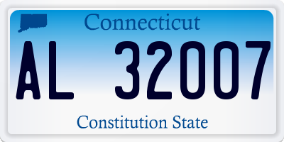 CT license plate AL32007