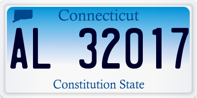 CT license plate AL32017