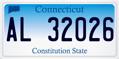 CT license plate AL32026