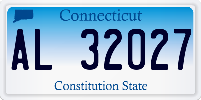CT license plate AL32027