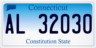 CT license plate AL32030