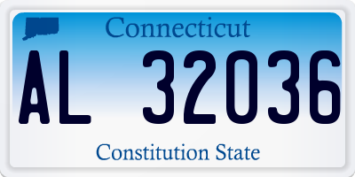 CT license plate AL32036