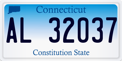 CT license plate AL32037