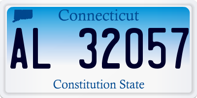 CT license plate AL32057