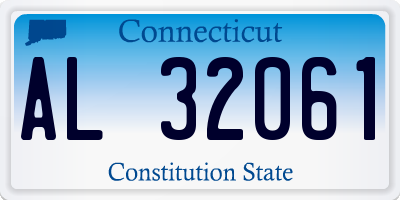 CT license plate AL32061