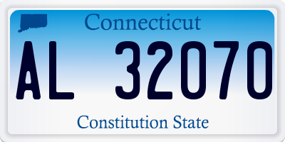 CT license plate AL32070