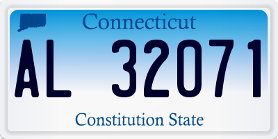 CT license plate AL32071