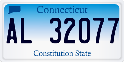 CT license plate AL32077
