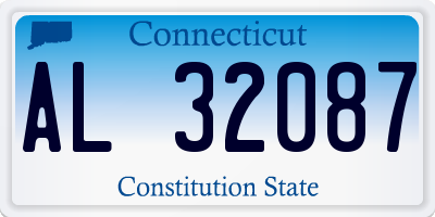 CT license plate AL32087