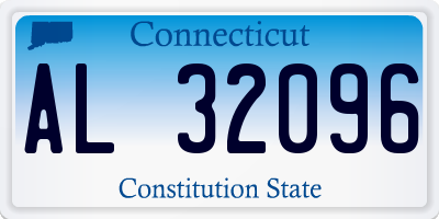 CT license plate AL32096