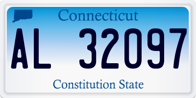 CT license plate AL32097