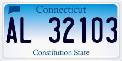 CT license plate AL32103