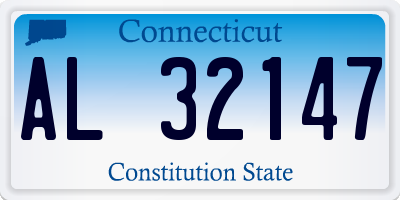 CT license plate AL32147