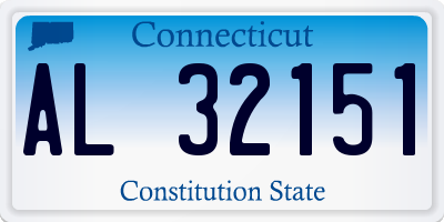 CT license plate AL32151