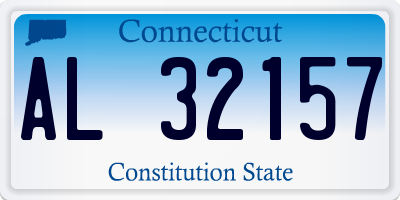 CT license plate AL32157