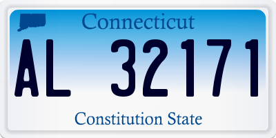 CT license plate AL32171