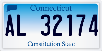 CT license plate AL32174
