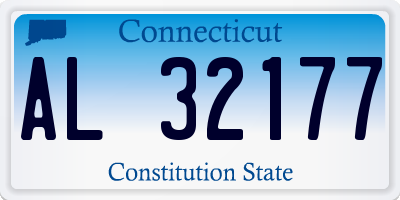 CT license plate AL32177