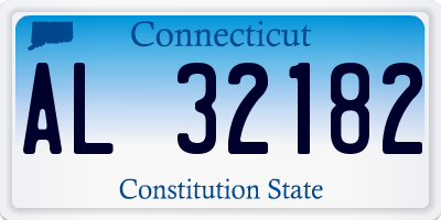 CT license plate AL32182