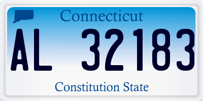 CT license plate AL32183