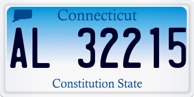 CT license plate AL32215