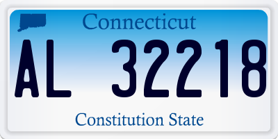 CT license plate AL32218