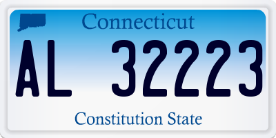 CT license plate AL32223