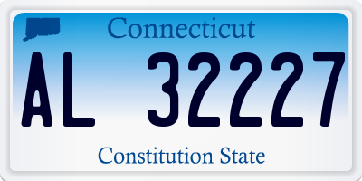 CT license plate AL32227