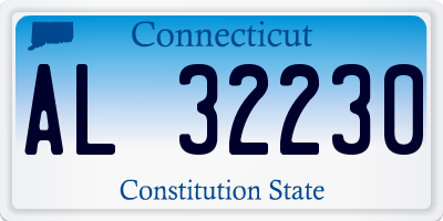 CT license plate AL32230