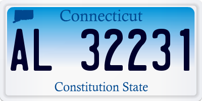CT license plate AL32231
