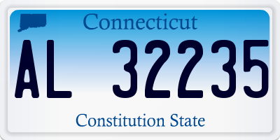 CT license plate AL32235