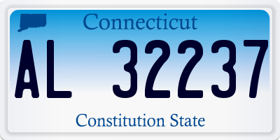 CT license plate AL32237