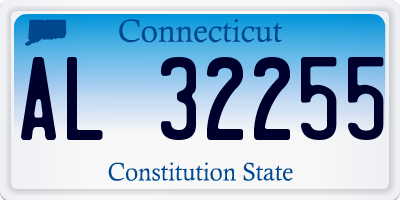 CT license plate AL32255