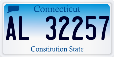 CT license plate AL32257