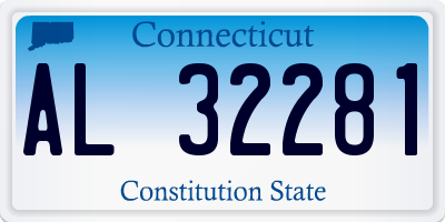 CT license plate AL32281