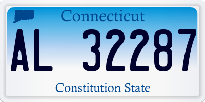 CT license plate AL32287