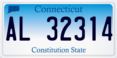 CT license plate AL32314