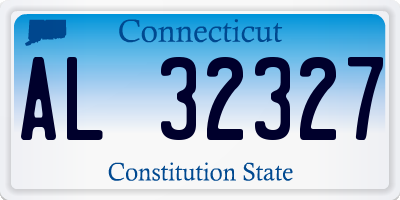 CT license plate AL32327