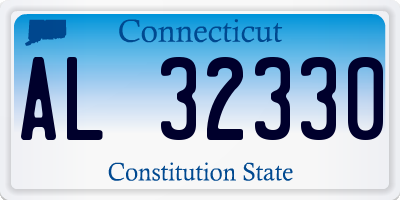 CT license plate AL32330