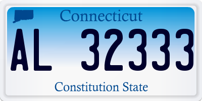 CT license plate AL32333