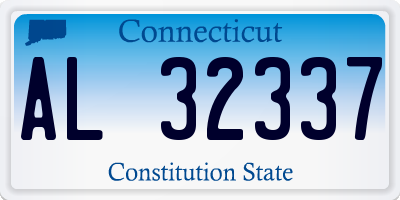 CT license plate AL32337