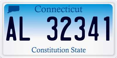 CT license plate AL32341