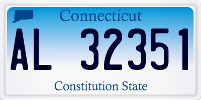 CT license plate AL32351