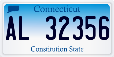 CT license plate AL32356