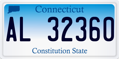 CT license plate AL32360