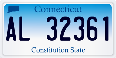 CT license plate AL32361