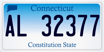 CT license plate AL32377