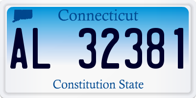 CT license plate AL32381