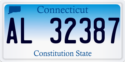 CT license plate AL32387