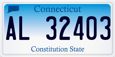 CT license plate AL32403